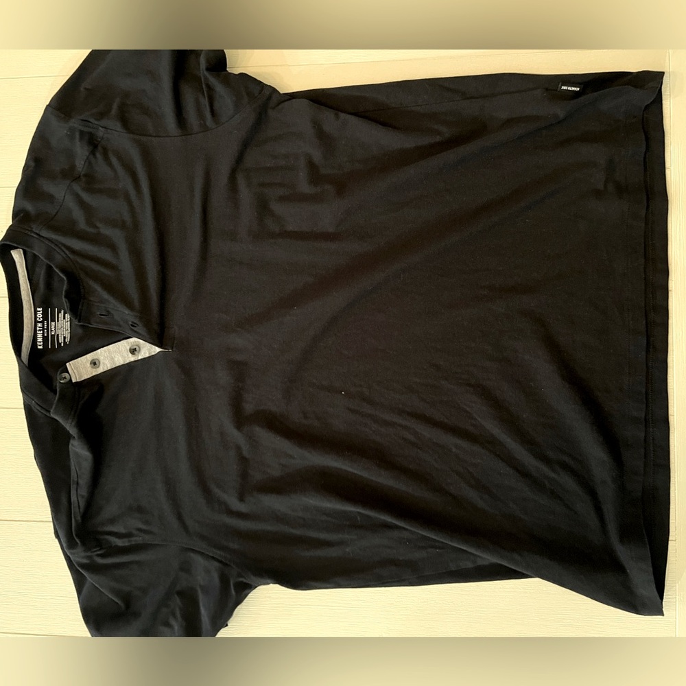 Black Kenneth Cole Henley XL